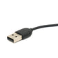 SYSTEM-S USB 2.0 Kabel 100 cm Ladestation für QYC GTC GTS Smartwatch Adapter in Schwarz