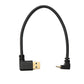 SYSTEM-S USB 3.1 cable 20 cm Type C male to 3.0 A male upwards downwards left angled adapter 5 Gbit/s 100W