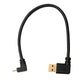 SYSTEM-S USB 3.1 cable 20 cm Type C male to 3.0 A male upwards downwards right angled adapter 5 Gbit/s 100W