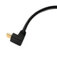 SYSTEM-S USB 3.1 cable 20 cm Type C male to 3.0 A male upwards downwards right angled adapter 5 Gbit/s 100W