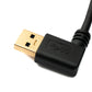 SYSTEM-S USB 3.1 cable 20 cm Type C male to 3.0 A male upwards downwards right angled adapter 5 Gbit/s 100W