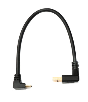 SYSTEM-S USB 3.1 cable 20 cm Type C male to 3.0 A male downwards upwards angled adapter 5 Gbit/s 100W