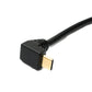 SYSTEM-S USB 3.1 cable 20 cm Type C male to 3.0 A male downwards upwards angled adapter 5 Gbit/s 100W