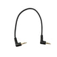 SYSTEM-S Audio Klinke Kabel 20 cm 3,5 mm 4 polig Stecker zu 3 polig Stecker Left Right Angled Winkel AUX Adapter