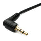 SYSTEM-S Audio Klinke Kabel 20 cm 3,5 mm 4 polig Stecker zu 3 polig Stecker Left Right Angled Winkel AUX Adapter