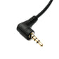 SYSTEM-S Audio Jack Cable 20 cm 3.5 mm 4-pin Plug to 3-pin Plug Left Right Angled AUX Adapter