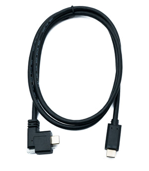 SYSTEM-S USB 3.1 Gen 2 Kabel 100 cm Typ C Stecker zu Stecker Double Screw Winkel Left Right 10 Gbit/s