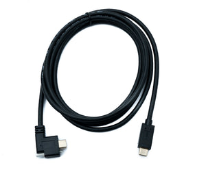 SYSTEM-S USB 3.1 Gen 2 Kabel 200 cm Typ C Stecker zu Stecker Double Screw Winkel Left Right 10 Gbit/s