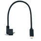 SYSTEM-S USB 3.1 Gen 2 Kabel 30 cm Typ C Stecker zu Stecker Double Screw Winkel Left Right 10 Gbit/s