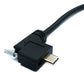 SYSTEM-S USB 3.1 Gen 2 Kabel 30 cm Typ C Stecker zu Stecker Double Screw Winkel Left Right 10 Gbit/s