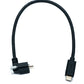 SYSTEM-S USB 3.1 Gen 2 Kabel 30 cm Typ C Stecker zu Stecker Double Screw Winkel Up Down 10 Gbit/s