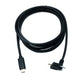 SYSTEM-S USB 3.1 Gen 2 Kabel 200 cm Typ C Stecker zu Stecker Double Screw Winkel Up Down 10 Gbit/s