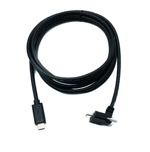 SYSTEM-S USB 3.1 Gen 2 Kabel 200 cm Typ C Stecker zu Stecker Double Screw Winkel Up Down 10 Gbit/s