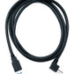 SYSTEM-S USB 3.0 Kabel 150 cm Typ B Stecker zu A Stecker Winkel Up Angled 5 Gbit/s 100W in Schwarz