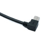 SYSTEM-S USB 3.0 Kabel 150 cm Typ B Stecker zu A Stecker Winkel Up Angled 5 Gbit/s 100W in Schwarz