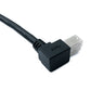 SYSTEM-S USB 3.0 Kabel 150 cm Typ B Stecker zu A Stecker Adapter Winkel Left-Angled 5 Gbit/s 100W in Schwarz