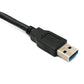 SYSTEM-S USB 3.0 Kabel 50 cm Typ B Stecker zu A Stecker Adapter Winkel Right-Angled 5 Gbit/s 100W in Schwarz