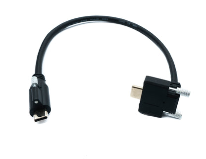 SYSTEM-S USB 3.1 Gen 2 Kabel 30 cm Typ C Stecker zu Stecker Single Double Screw Winkel Up Down 10 Gbit/s 100W