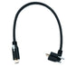 SYSTEM-S USB 3.1 Gen 2 Kabel 30 cm Typ C Stecker zu Stecker Single Double Screw Winkel Up Down 10 Gbit/s 100W