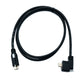 Câble USB 3.1 Gen 2 SYSTEM-S 100 cm Type C mâle vers mâle simple vis coudé gauche droite 10 Gbit/s 100 W