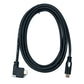 Câble USB 3.1 Gen 2 SYSTEM-S 200 cm Type C mâle vers mâle simple vis coudé gauche droite 10 Gbit/s 100 W