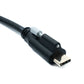 Câble USB 3.1 Gen 2 SYSTEM-S 200 cm Type C mâle vers mâle simple vis coudé gauche droite 10 Gbit/s 100 W