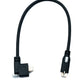 Câble USB 3.1 Gen 2 SYSTEM-S 30 cm Type C mâle vers mâle simple vis coudé gauche droite 10 Gbit/s 100 W