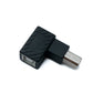 SYSTEM-S USB 2.0 Adapter Typ B Stecker zu Buchse rechts gewinkelt Winkel Kabel in Schwarz