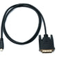 SYSTEM-S HDMI Kabel 100 cm Micro Stecker zu DVI D 24+1 25 Pin Stecker Panel Mount Schraube