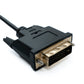 SYSTEM-S HDMI Kabel 100 cm Micro Stecker zu DVI D 24+1 25 Pin Stecker Panel Mount Schraube