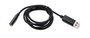 Câble USB SYSTEM-S Audio 100 cm Prise jack 3,5 mm vers fiche 2.0 Type A Adaptateur AUX tressé noir