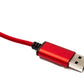 SYSTEM-S Audio USB Kabel 100 cm 3,5mm Klinke Buchse zu 2.0 Typ A Stecker AUX geflochten Rot