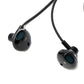 SYSTEM-S Stereo In Ear Noise Canceling Headphones 2 m USB 2.0 Volume Control Microphone Bag Black