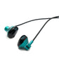 SYSTEM-S Stereo In Ear Noise Canceling Headphones 2 m USB 2.0 Volume Control Microphone Bag Green