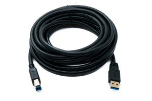 SYSTEM-S USB 3.0 cable 5 m type B male to A male adapter 5 Gbit/s 100W in black