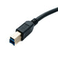 SYSTEM-S USB 3.0 cable 5 m type B male to A male adapter 5 Gbit/s 100W in black