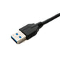 SYSTEM-S USB 3.1 Kabel 100 cm Typ C Stecker zu 3.0 A Stecker Adapter 5 Gbit/s 100W in Schwarz