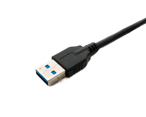 SYSTEM-S USB 3.1 Kabel 100 cm Typ C Stecker zu 3.0 A Stecker Adapter 5 Gbit/s 100W in Schwarz