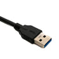 SYSTEM-S USB 3.1 Kabel 150 cm Typ C Stecker zu 3.0 A Stecker Adapter 5 Gbit/s 100W in Schwarz