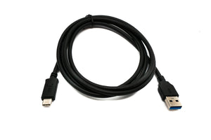 SYSTEM-S USB 3.1 Kabel 150 cm Typ C Stecker zu 3.0 A Stecker Adapter 5 Gbit/s 100W in Schwarz