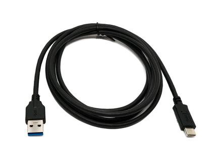 SYSTEM-S USB 3.1 Kabel 2 m Typ C Stecker zu 3.0 A Stecker Adapter 5 Gbit/s 100W in Schwarz