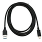 SYSTEM-S USB 3.1 Kabel 2 m Typ C Stecker zu 3.0 A Stecker Adapter 5 Gbit/s 100W in Schwarz