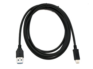 SYSTEM-S USB 3.1 Kabel 2 m Typ C Stecker zu 3.0 A Stecker Adapter 5 Gbit/s 100W in Schwarz