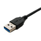 SYSTEM-S USB 3.1 Kabel 2 m Typ C Stecker zu 3.0 A Stecker Adapter 5 Gbit/s 100W in Schwarz