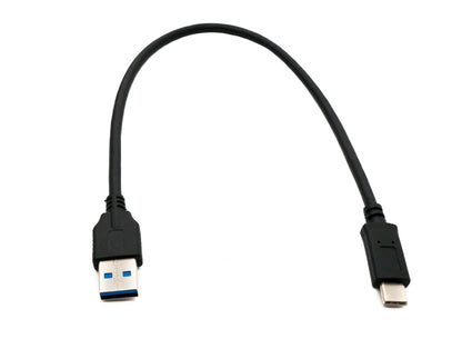 SYSTEM-S USB 3.1 Cable 30 cm Type C Male to 3.0 A Male Adapter 5 Gbit/s 100W in Black