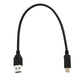 SYSTEM-S USB 3.1 Kabel 30 cm Typ C Stecker zu 3.0 A Stecker Adapter 5 Gbit/s 100W in Schwarz