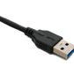 SYSTEM-S USB 3.1 Kabel 3 m Typ C Stecker zu 3.0 A Stecker Adapter 5 Gbit/s 100W in Schwarz