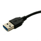 SYSTEM-S USB 3.1 Kabel 50 cm Typ C Stecker zu 3.0 A Stecker Adapter 5 Gbit/s 100W in Schwarz