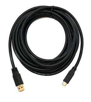 SYSTEM-S USB 3.1 Kabel 5 m Typ C Stecker zu 3.0 A Stecker Adapter 5 Gbit/s 100W in Schwarz