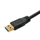 SYSTEM-S USB 3.1 Kabel 5 m Typ C Stecker zu 3.0 A Stecker Adapter 5 Gbit/s 100W in Schwarz